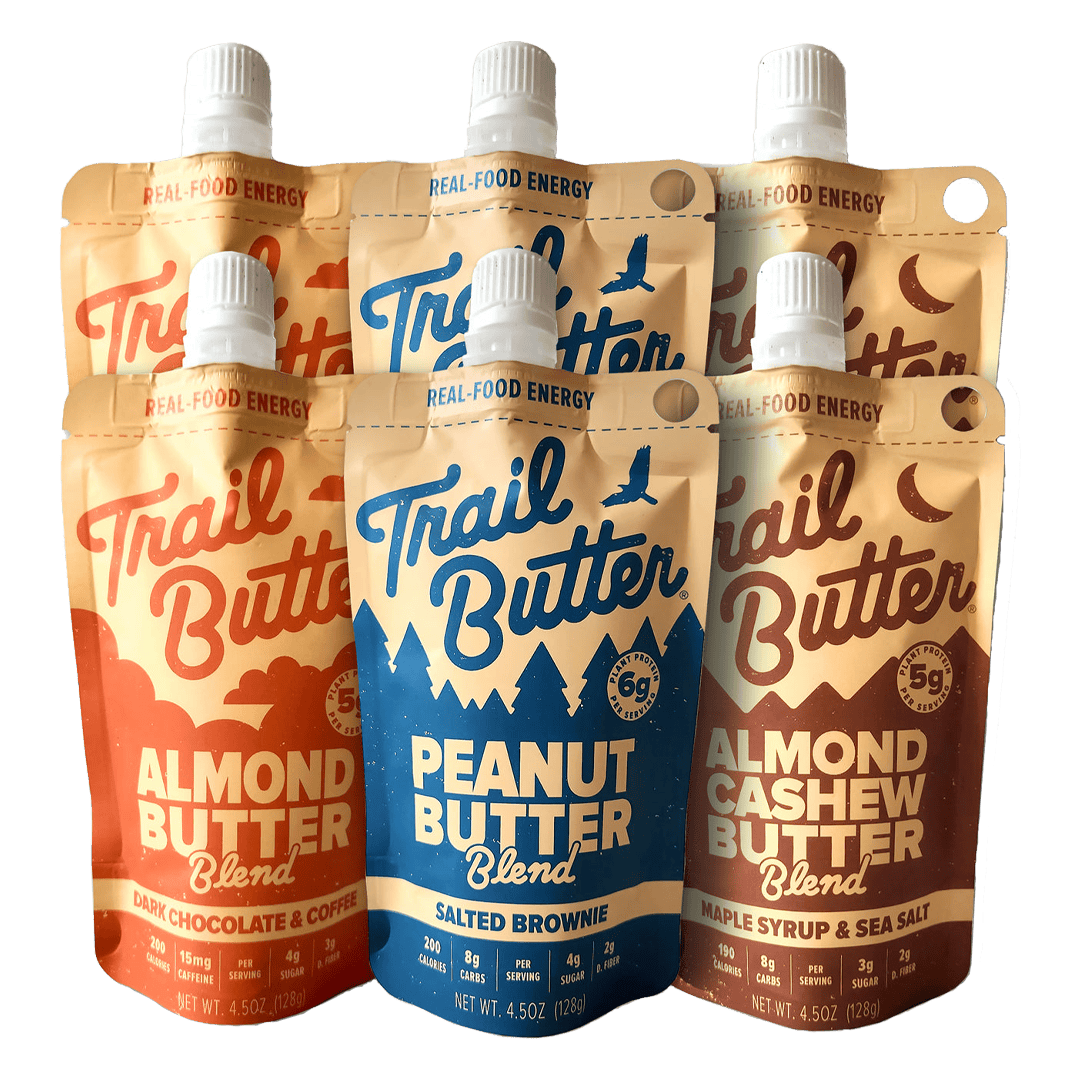 Trail Butter Nut Butter Box of 6 / Mixed Nut Butter ‘Big Squeeze’ Pouches XMiles